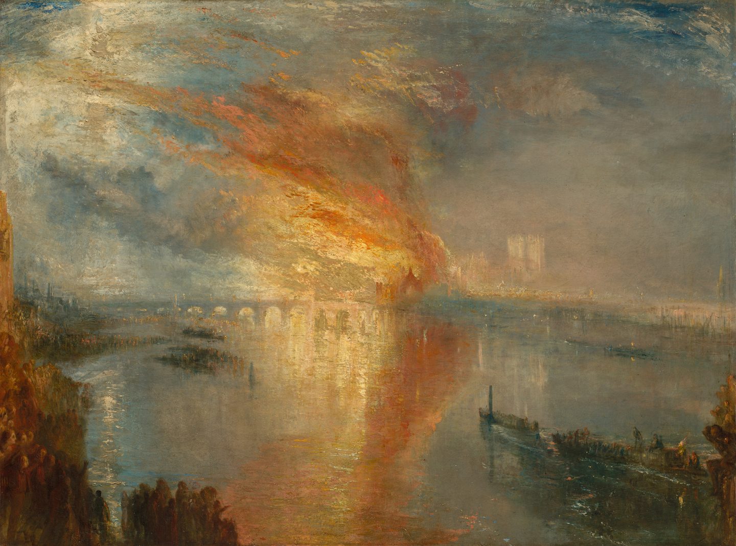 The Burning of the Houses of Lords and Commons, J. M. W. Turner