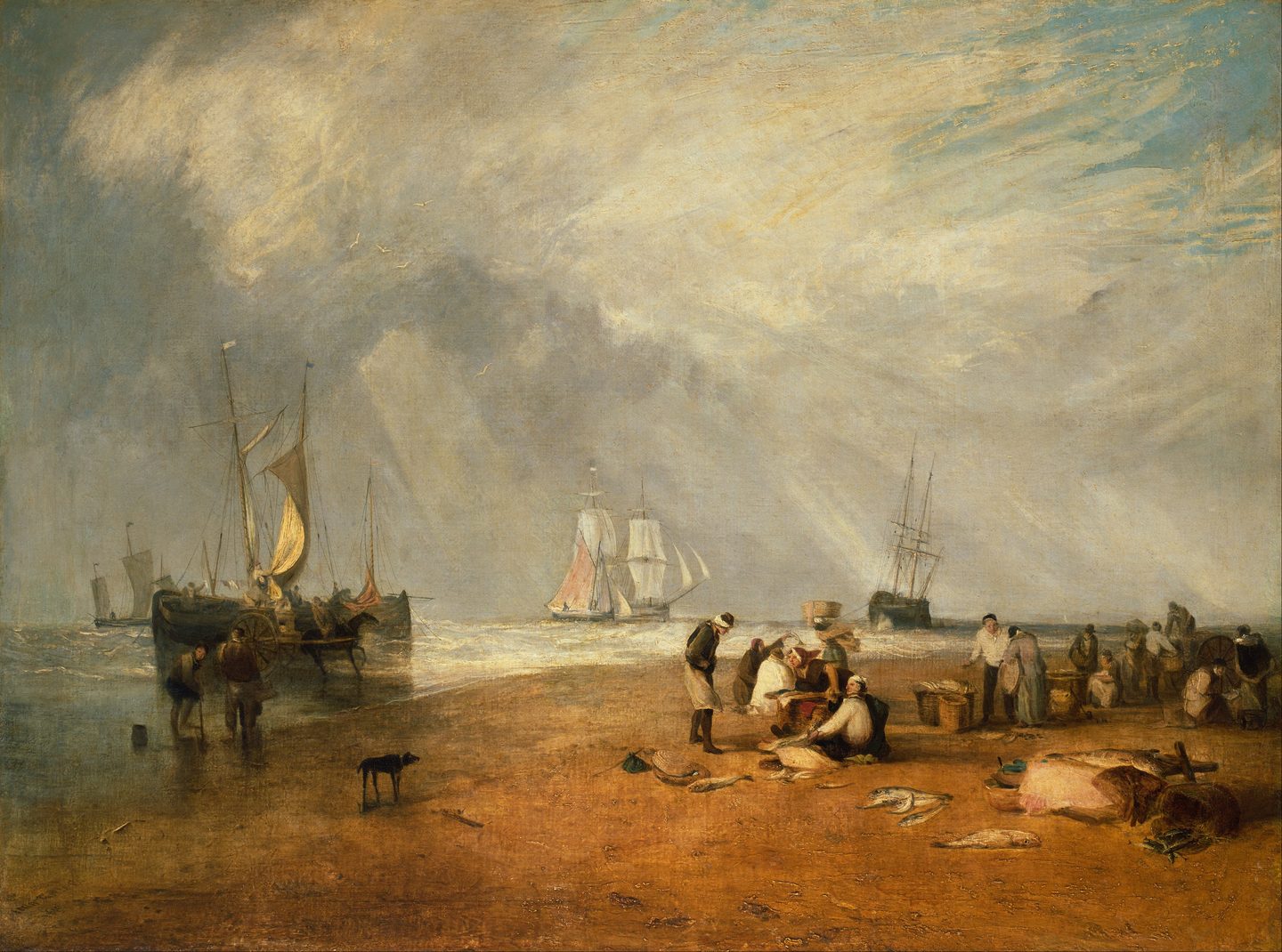 The Fish Market at Hastings Beach, J. M. W. Turner