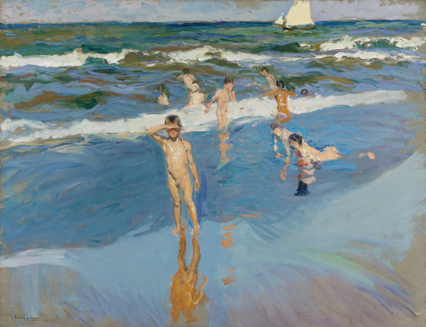 Children in the Sea, Valencia Beach, Joaquin Sorolla