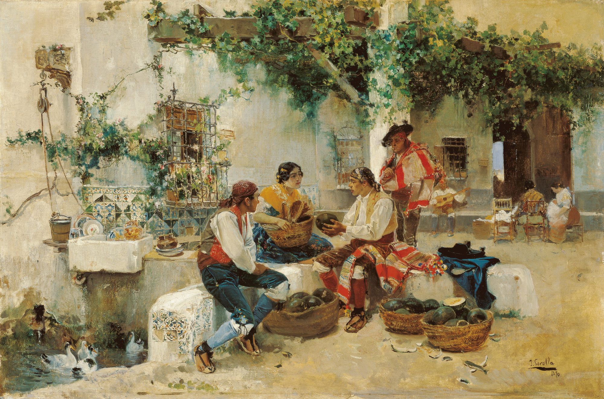 Selling melons, Joaquin Sorolla